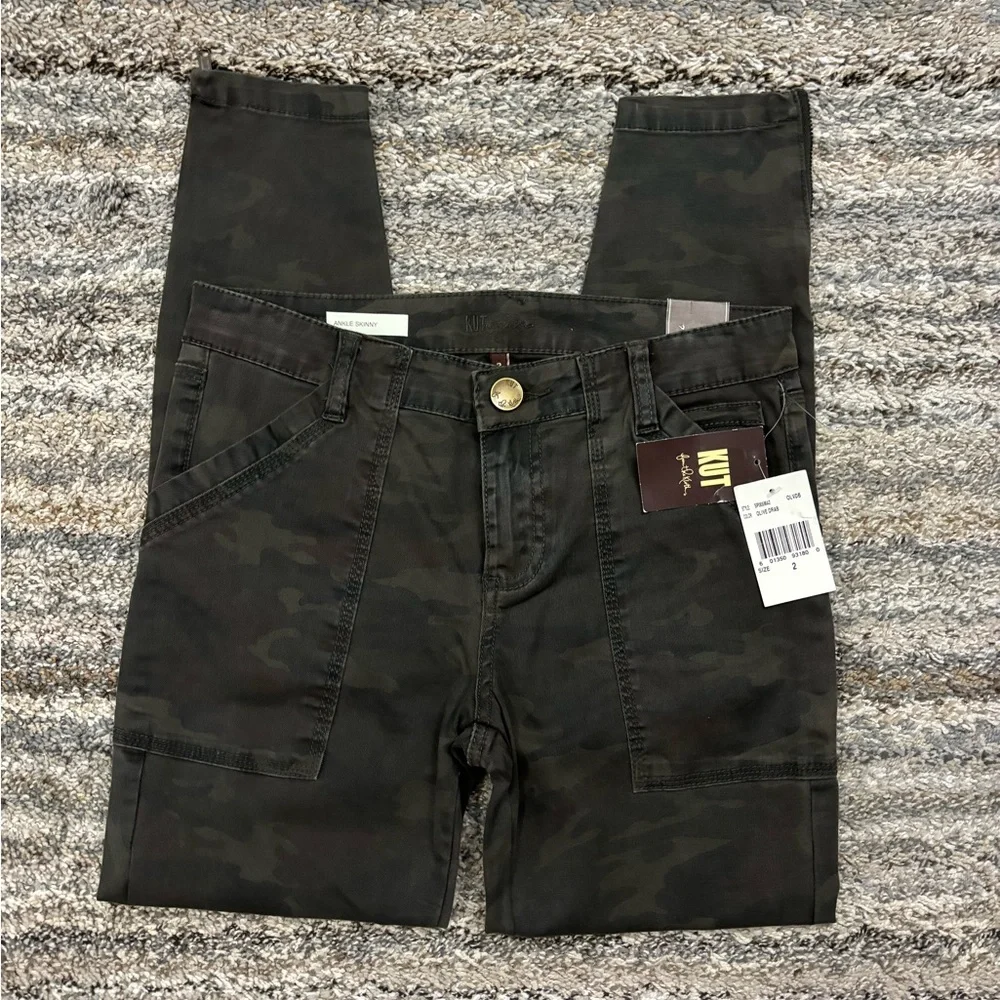 KUT From The Kloth Camo Ankle Skinny Jeans Sz 2 NWT | KUT Camouflage Jeans NEW-
